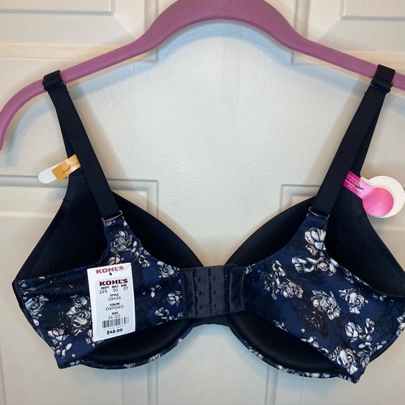 Maidenform 34DD NWT Comfort Devotion Black Floral Style #09436 Full Coverage - Picture 1 of 11